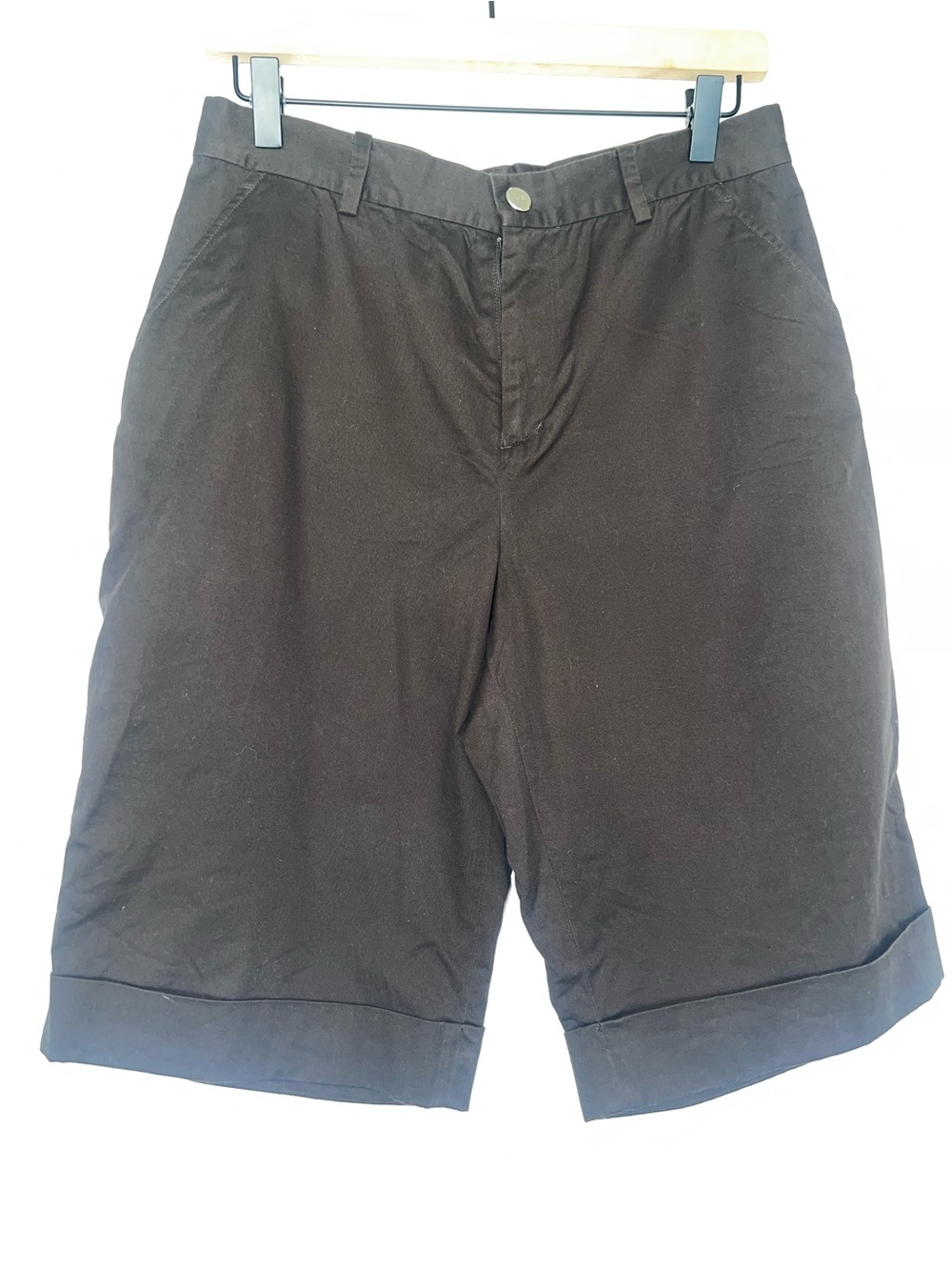 RALPH LAUREN Lauren Active cuffed Bermuda shorts in chocolate brown, size 6